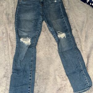 GAP True Skinny High Rise Blue Jeans